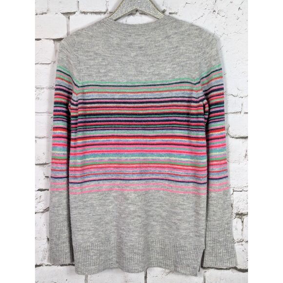 GAP Colorful Striped Pullover Knit Sweater Super Soft Comfy Fuzzy Stretchy MED - Picture 5 of 7